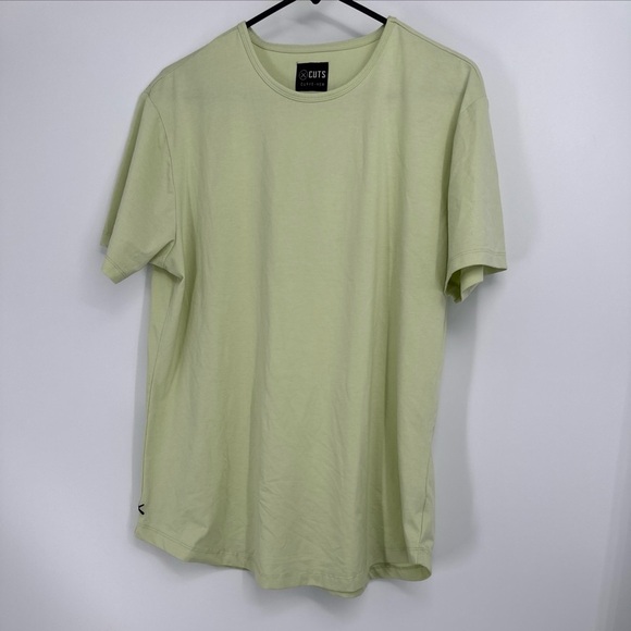 Cuts Clothing Size XL Curve Hem Green Short Sleeve Crew Neck Tee Pyca Pro - Picture 1 of 5